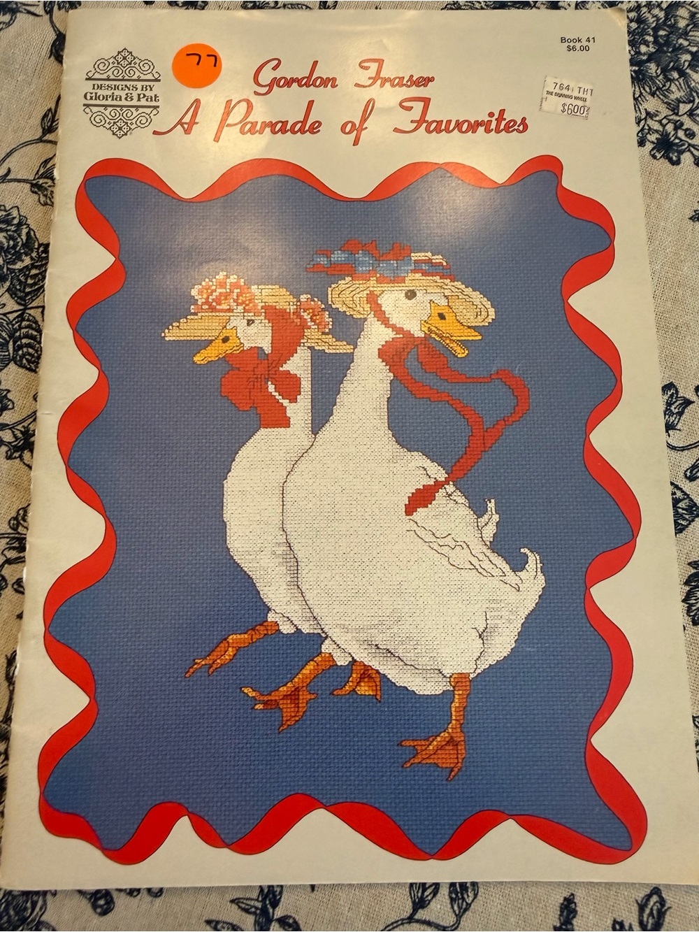 A Parade of Favorites Cross Stitch Pattern Book 1986 17 Designs Geese Ducks Bear